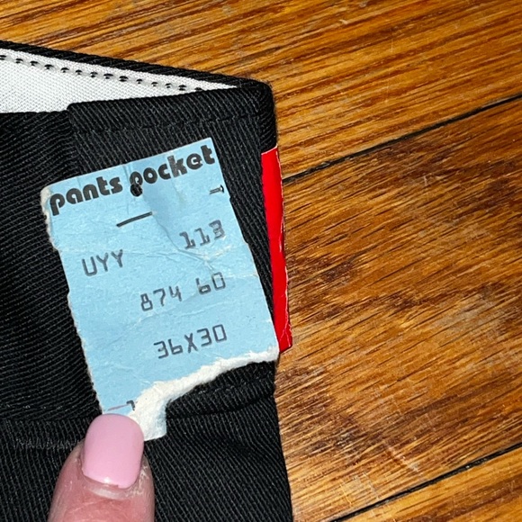 NOS Deadstock Dickies men’s 36X30 black work pants vintage made in USA - Picture 5 of 9
